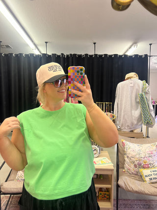 every day cotton top - lime