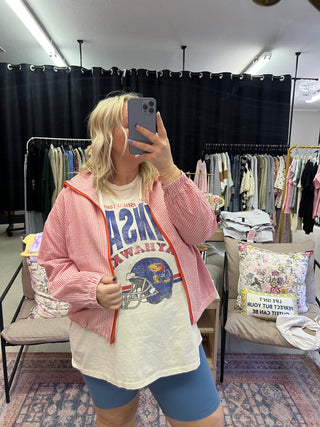 no rain no flowers red jacket