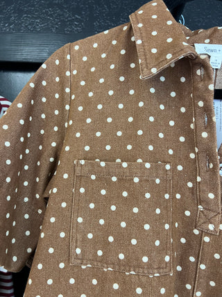 I know I am polka dot denim dress