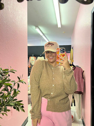 not so simple taupe cardigan