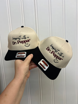 happiest with Dr Pepper trucker hat