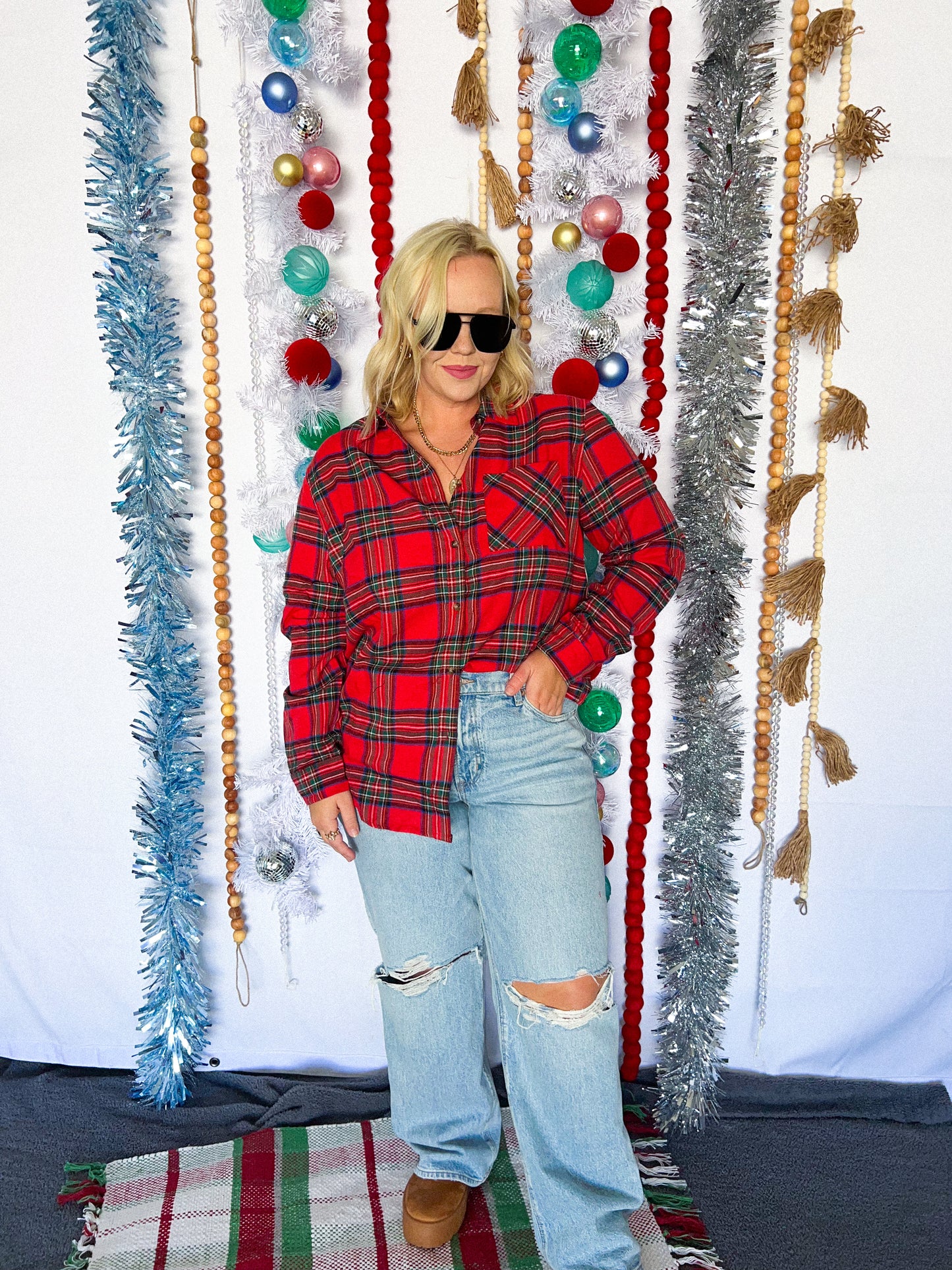 the jolliest flannel top