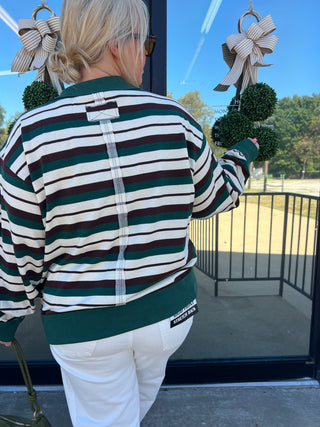 full of life striped terry sweatshirt
