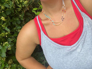 stamp of beaded necklace