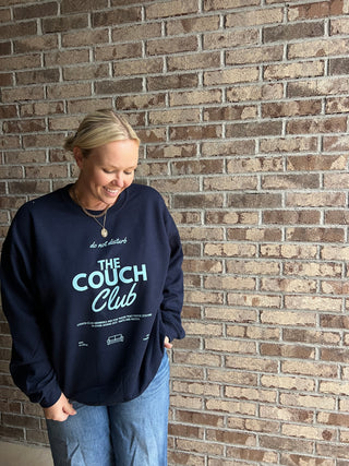 couch club navy sweatshirt