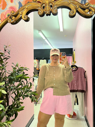 not so simple taupe cardigan