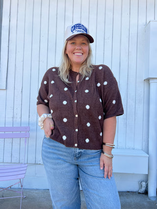 coffe club brown trucker hat