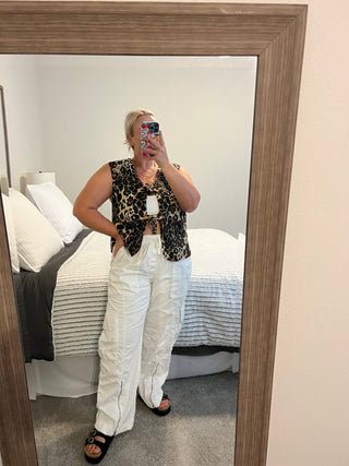 catch me if you can printed vest top