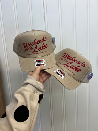 weekends at the lake trucker hat