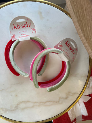 velvet headband set - kitsch