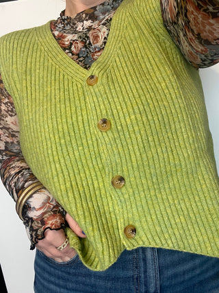 taste of luck green sweater vest