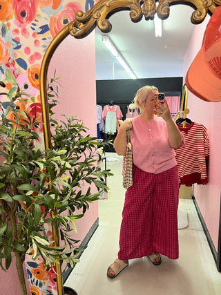 little simple pink cardigan top