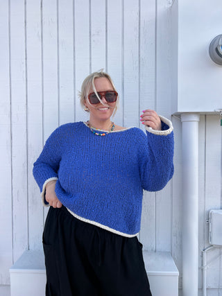queen of blues sweater top