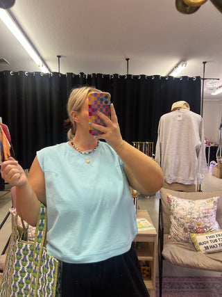 every day cotton top - blue