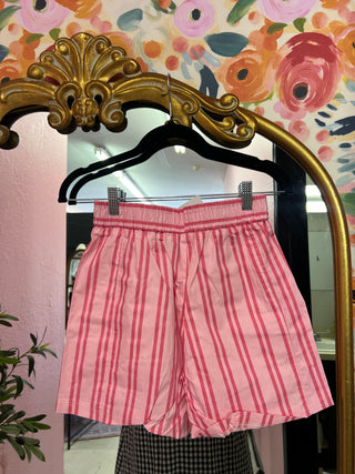 I am there pink striped shorts