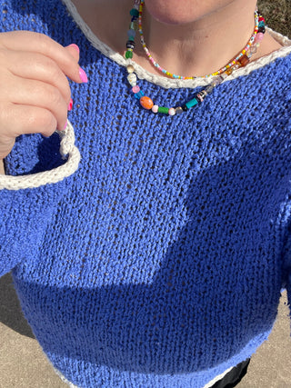 cutie beaded confetti choker