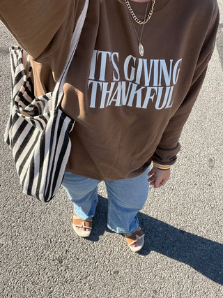 it’s giving thankful sweatshirt