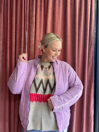 lay me there lilac jacket