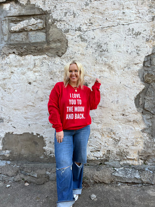 love you to the moon sweatshirt