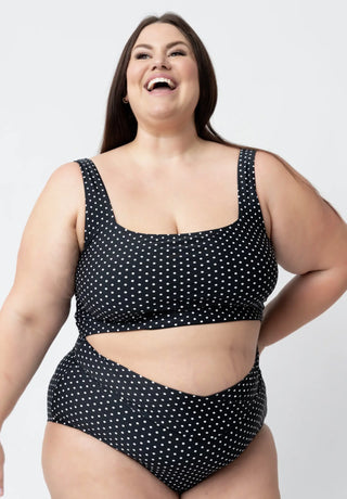 miss miss polka dot swim top