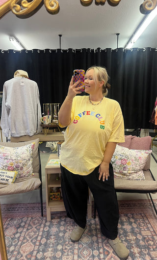 coffee club colorful graphic tee