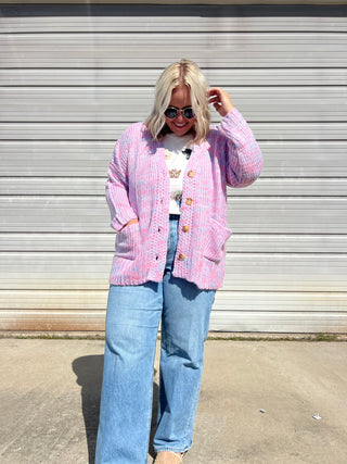 prettiest walk of lilac cardigan