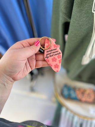 good moms say bad words keychain
