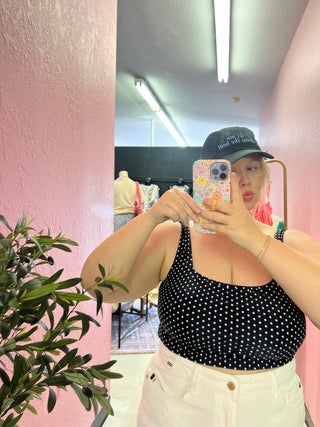 miss miss polka dot swim top