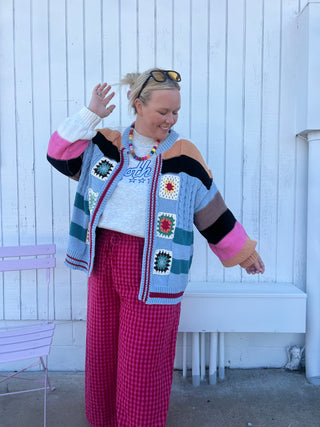 the the it girl colorful knit cardigan