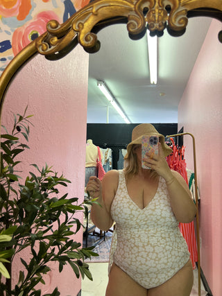 wrap up floral one piece swim