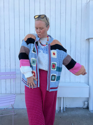the the it girl colorful knit cardigan