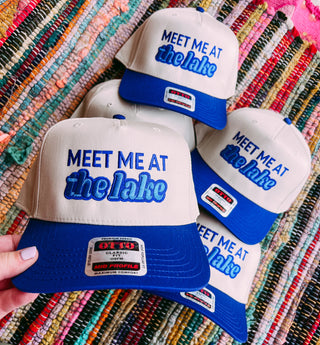 meet me at the lake trucker hat