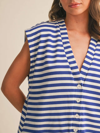 take me sailing blue romper