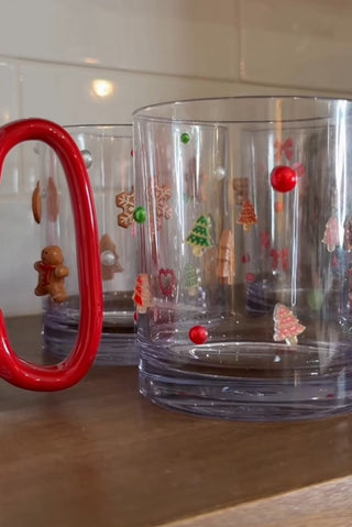 ADD ON GLASS •DIY Anthropologie inspired glasses🎄🎅🏼✨🩷