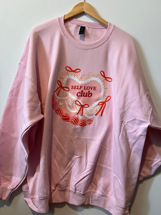 self love club pink sweatshirt