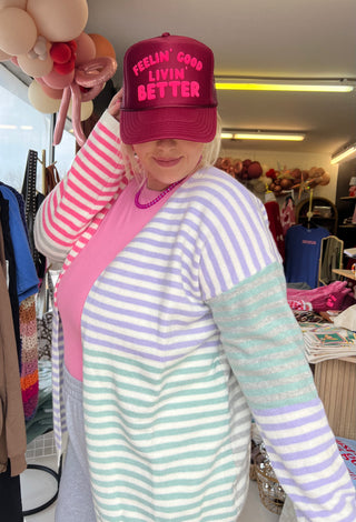 all of me pastel striped cardigan