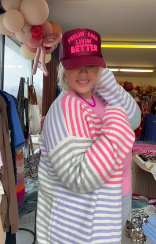 all of me pastel striped cardigan