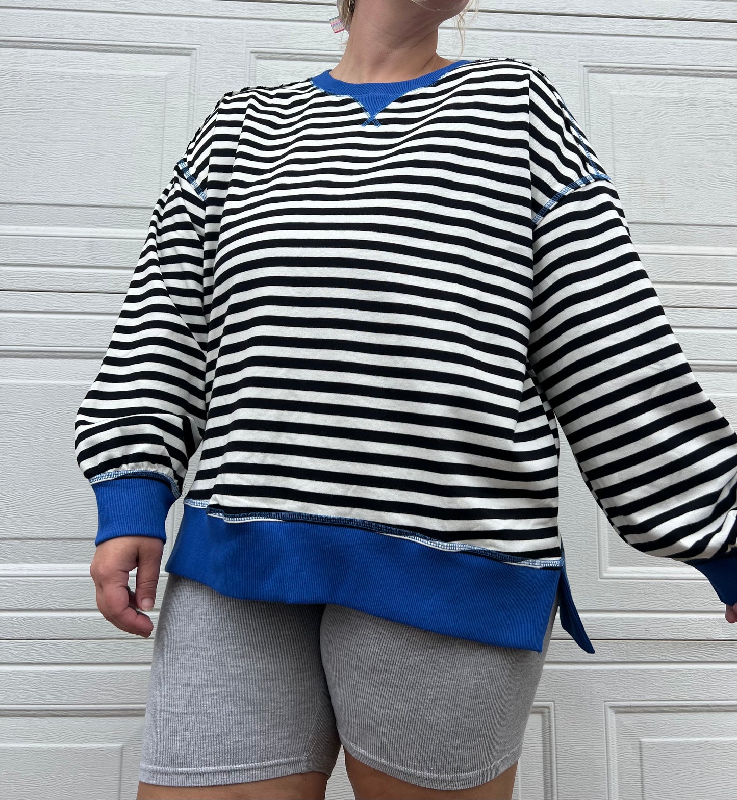 striped most comfy top - L