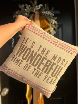 most wonderful time of year pillow