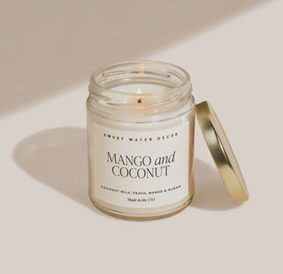 mango & coconut soy candle 9 oz.