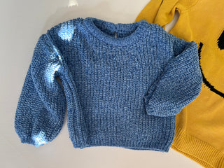 spring blue knit sweater