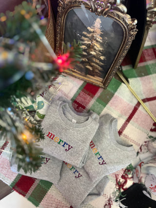 merry in color kiddo sweatshirt