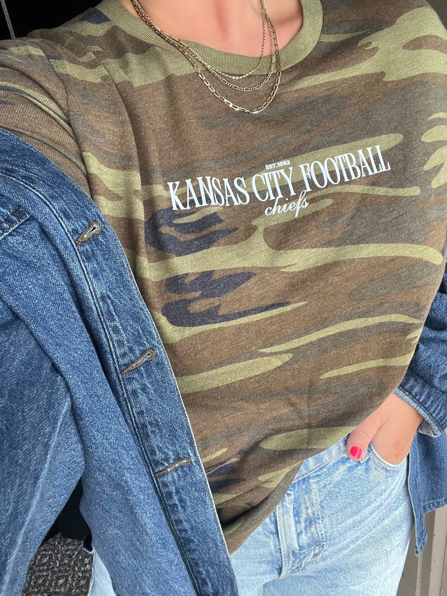 kc football camo tee