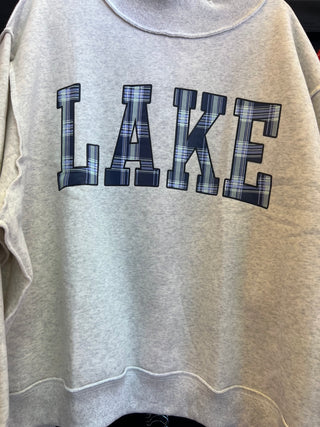 lake vibes mock neck sweatshirt