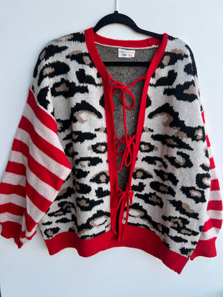 leopard  red top xl