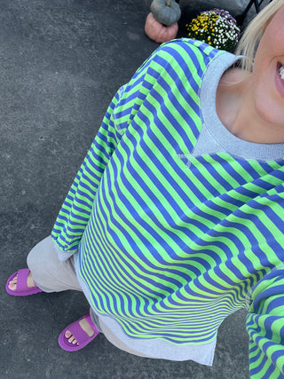 bright and all stripes sweatshirt top