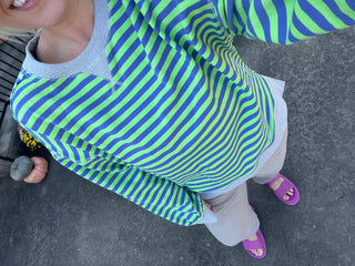 bright and all stripes sweatshirt top
