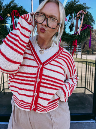 Don’t overthink it stripes cardigan
