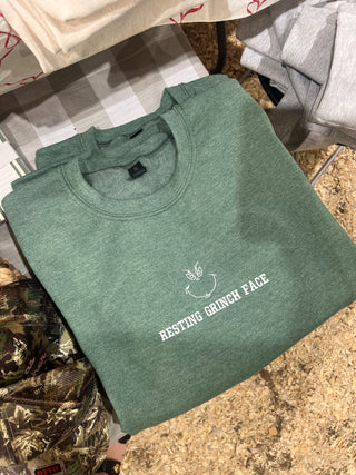 Resting grinch face sweatshirt