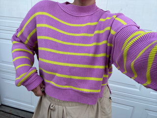 calling the seasons colored knit sweater my